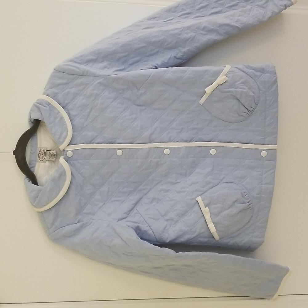 Anthropologie Sitwell Light Blue Quilted Barn Coat 10 - Picture 1 of 6